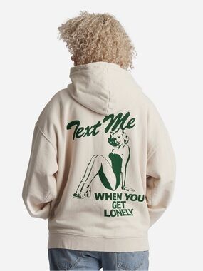 Lonely Ghost “Text Me When You Get Lonely” Graphic Hoodie